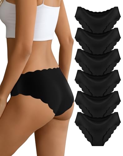 Dawnrole Bragas Mujer Suaves y Respetuosas con La Piel Bragas Sin Costuras Mujer Pack de 6