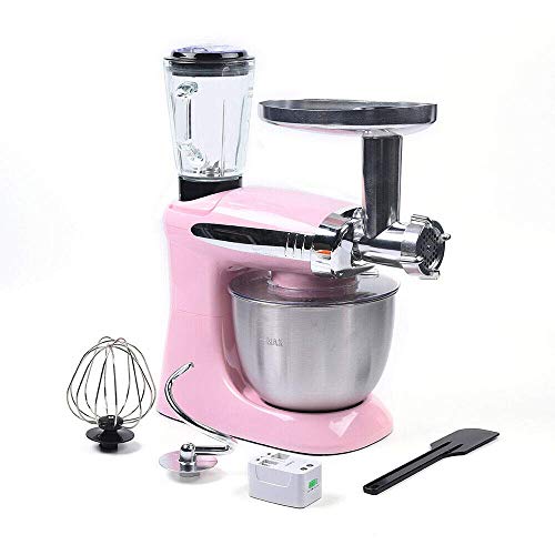 4L Vielseitig Küchenmaschine 1000W 6 Gang Schneebesen Rühren Knetmaschine mit Rührbesen Knethaken Schlagbesen…