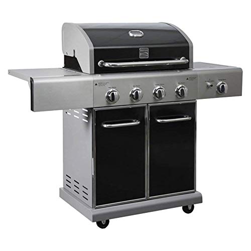 Kenmore PG-40409SOLB Outdoor Patio 4 Burner Gas BBQ Propane Grill With Side Burner