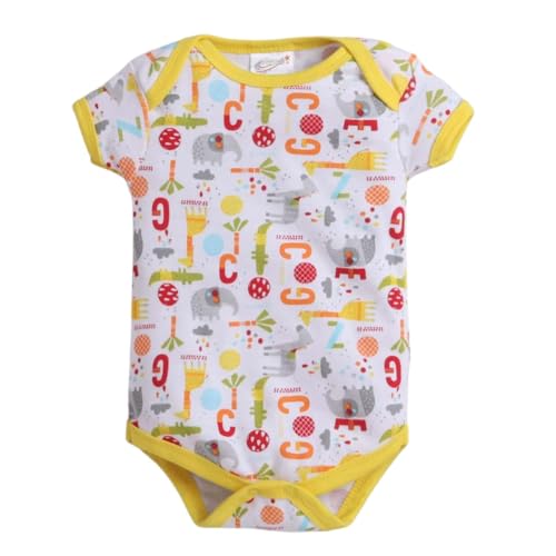 Image of EIO Newborn Baby Cotton Romper Sleepsuit | Half Sleeve Jumpsuit Bodysuit for Boys & Girls | Soft Breathable Baby Clothes Combo Pack