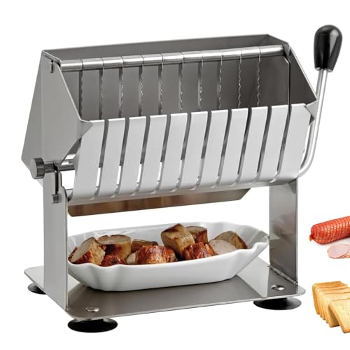 Cortador de carne comercial, cortador de guillotina de salchichas, herramienta de cocina para cortar queso y carne, ideal para restaurantes y supermercados