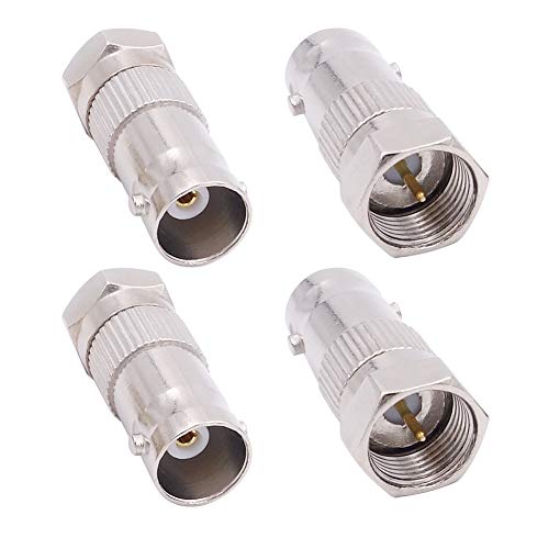 Adaptador F macho a BNC hembra 4 unidades miniatura 1