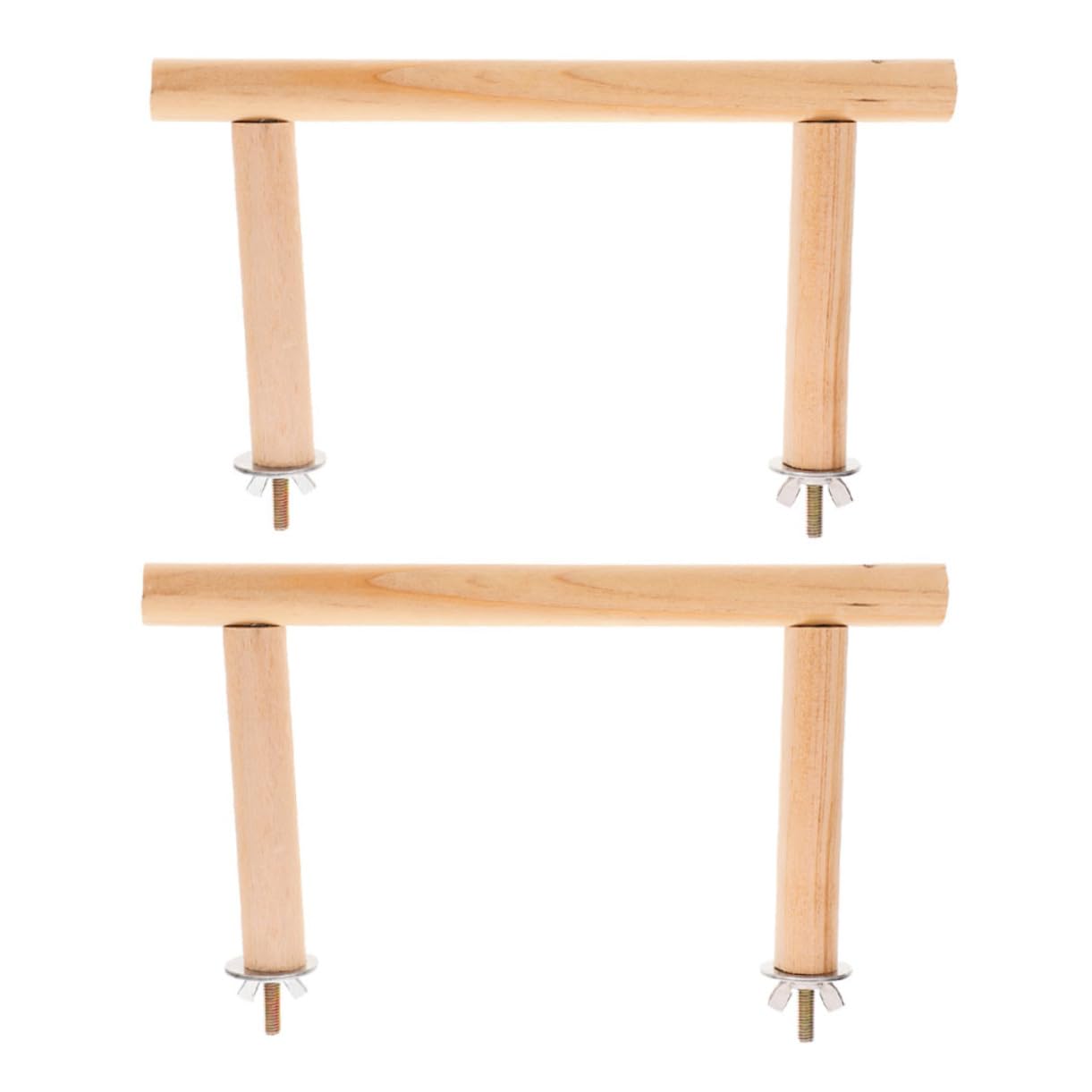 HANABASS 10piezas Soporte De Percha para Aves De Madera Natural De Juguete para Periquitos y Loros para Jaulas De Aves Estable y Duradero
