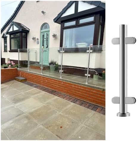 Stainless Steel Glass Balustrade Railing Posts - Modern Design for Stairway, Yard, and Decking Framed Glass Balusters System