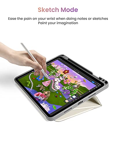 Image of tomtoc Vertical iPad Pro Tri-Mode Case for 11-inch iPad Pro 4th /3rd Gen (M2&M1), Protective Case with iPad Pencil Holder, Magnetic Kickstand for 3 Use Modes, Support iPad Pencil Wireless Charging