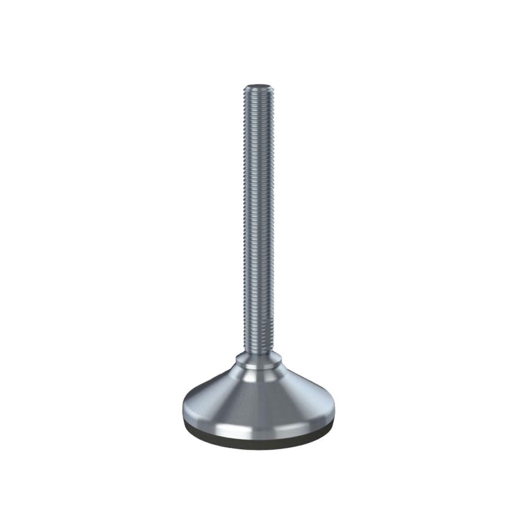 Pie de nivelación inoxidable 16x150x80mm base y almohadilla antivibración 1500kg-Set de 4