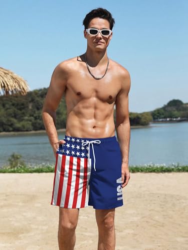 Generic Mens Swim Trunks with Compression Liner Swimming Shorts 7 Inch Inseam Waterproof Quick Dry Beach Sport Shorts3