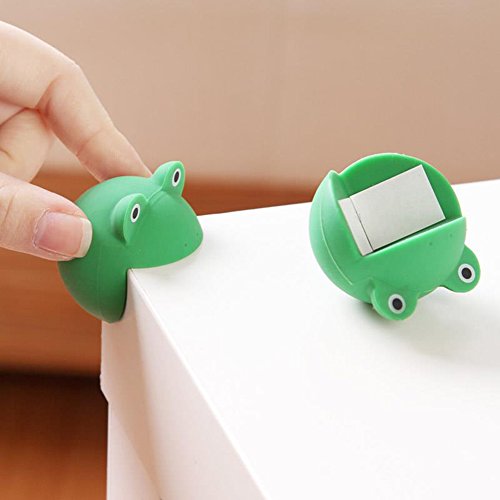 Image of MXY Safety Anti-Collision Edge Corner Guard Protector Soft Silicone Thickening Collision Angle Table Desk Cover Pad Pack of 2 Units Green Frogs
