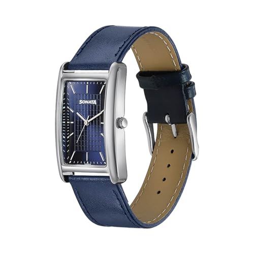 Image of Sonata Ascent with Quartz Analog with Leather Strap Watch for Men