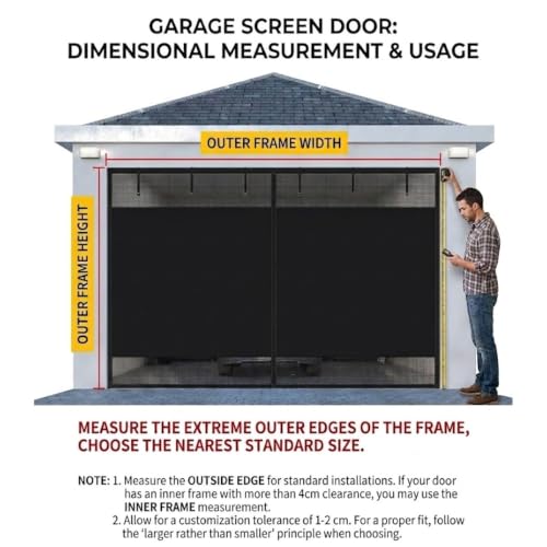 Moustiquaire porte de garage 2 voitures rideau mains libres - 7