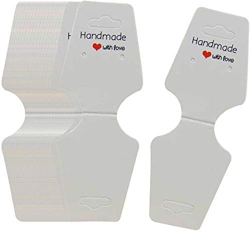 100 Pieces Necklace Display Cards Necklace Card Holder Kraft Paper Jewelry Display Hanging Cards for Necklaces, Bracelets, Jewelry Hang Tags - Style 10