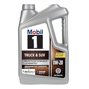 Mobil 1 Truck & SUV Full Synthetic Motor Oil 0W-20, 5 Quart