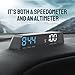 H500G Digital GPS Speedometer,Head-up Display for All Cars,Vehicle Speed,MPH,Clock,Altitude,Overspeed Alarm,Compass,Travel Distance,LCD Display