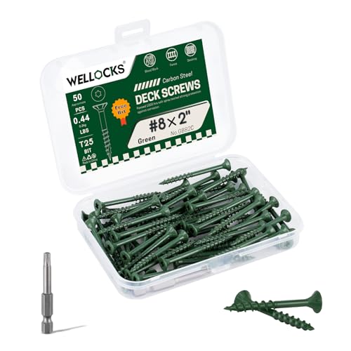Image of WELLOCKS #8 x 2 in Green Deck Screws, 0.44 lb Trial Size