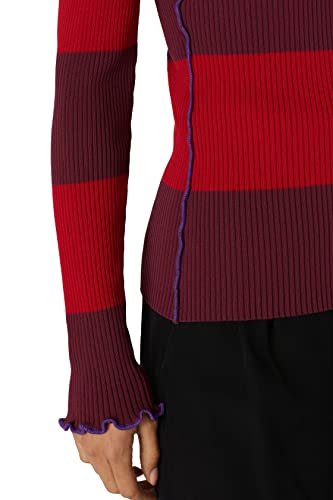Image of Rent The Runway Pre-Loved Ruffle Trim Striped Sweater