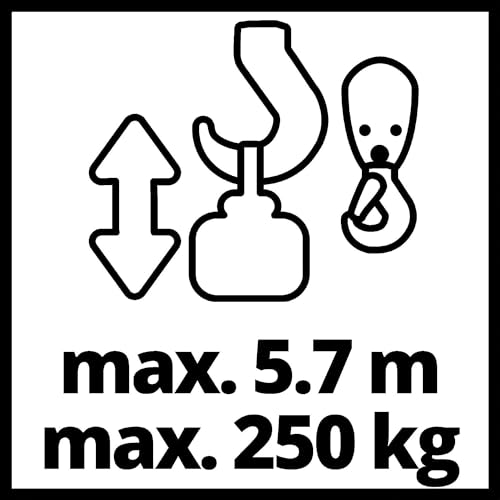 Foto von Einhell Seilhebezug TC-EH 250 (450 W, Not-Ausschalter, automatische Bremse und Endabschaltung, inkl. 12 m drallfreiem Drahtseil, Umlenkrolle mit Lasthaken und Sicherheitsbügel)