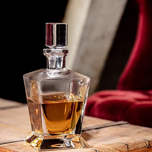 Image of KROSNO Whiskey Decanter with Lid, 25.4 oz, Caro Collection