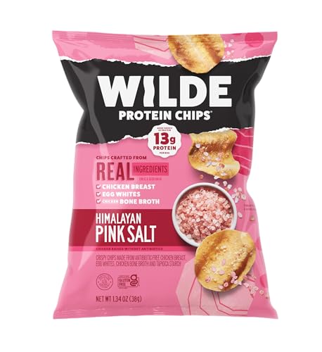 WILDE Himalayan Pink Salt Protein Chips, Thin and Crispy, High