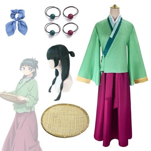 ［DWILKE］ 薬屋のひとりごと 周辺 マオマオ コスプレ服 グッズ コスプレ衣装 cosplay 5点セット ウィッグ ち...