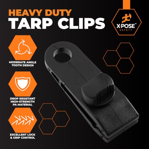 Image of Xpose Safety 75 Pack Heavy Duty Reusable Tarp Clips