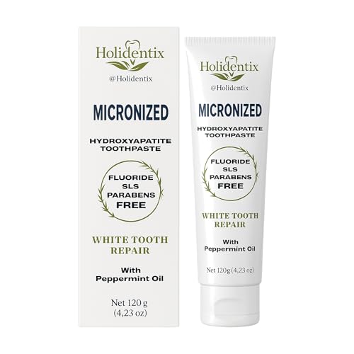Holidentix Micronized Hydroxyapatite Toothpaste, Non-Nano, Fluoride Free, Gentle Formula for the Whole Family