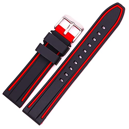 Bracelet en silicone 20 mm 22 mm 24 mm 26 mm pour montre sport