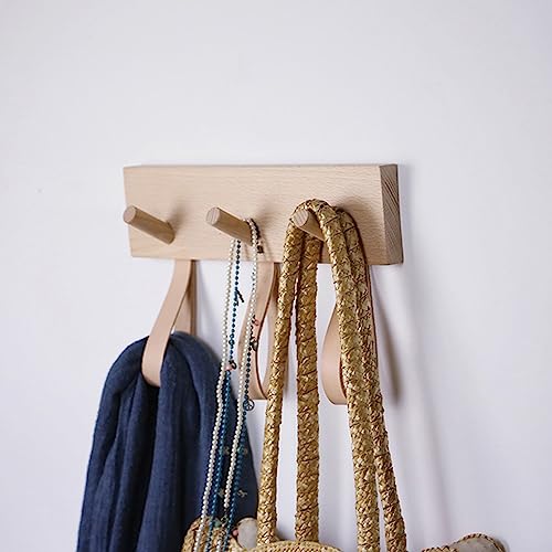 Percheros Para Colgar Abrigos Clothes hook solid wood Nordic style on the wall behind the door hook wall porch coat rack creative coat rack Perchero Para Colgar Bolsas(S) - Image 5
