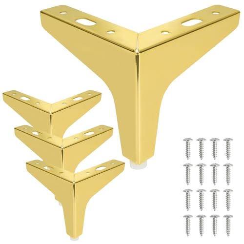 XUUHOOG 4 pieds meuble 4 po triangle or