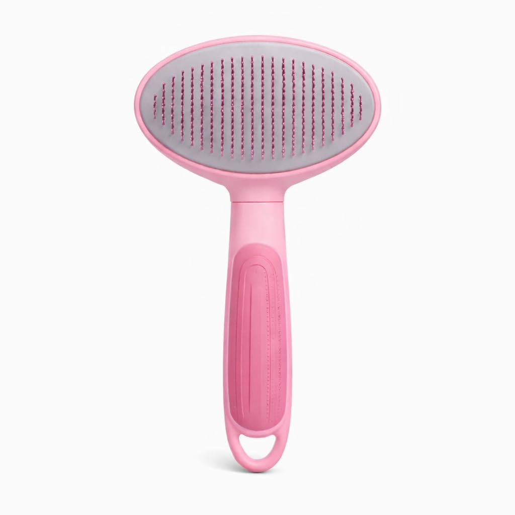 Pet Grooming Brush for Dogs and Cats, Soft Bristle Slicker Brush for Shedding and Loose Fur, Comfortable Non-Slip Handle, Suitable for Short and Long Hair Pets
