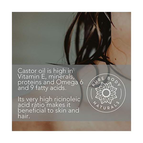 Organic-Castor-Oil-for-Eyelashes-and-Eyebrows-with-Applicator-Kit-Lash-Brow-Growth-Serum-by-Pure-Body-Naturals-1-Ounce-Label-Varies Pure Body Naturals Castor Oil for Eyelashes and Eyebrows - Brow and Lash Growth Serum - Organic Hexane Free Cold Pressed Unrefined - 1 fl oz
