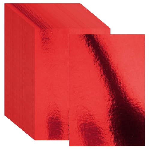 Papier cartonné métallisé rouge 20,3 x 30,5 cm pour loisirs créatifs et scrapbooking de mariage