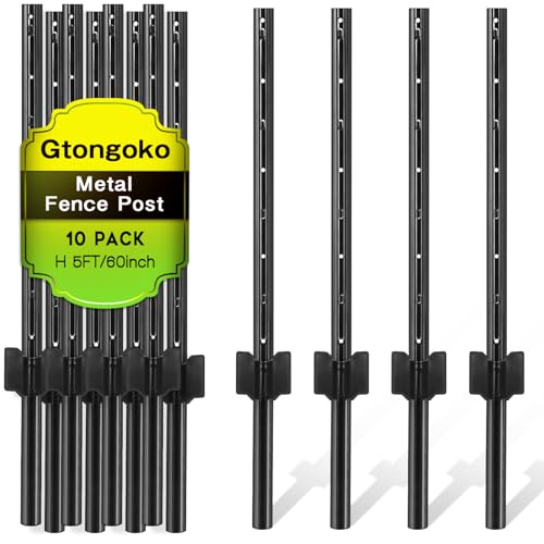 Gtongoko 10 Pack 5 ft U-Channel Post