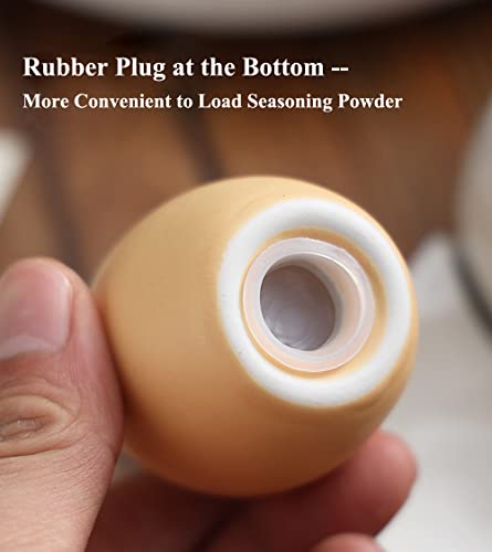 Loticy SALT AND PEPPER SHAKER Egg-Shaped Ceramic Spice Shaker Seasoning Dispenser Flavor Ware Toothpick Jar Bottle With Holes, Porcelain Cruets Salt And Pepper Powder Tank thumb #3