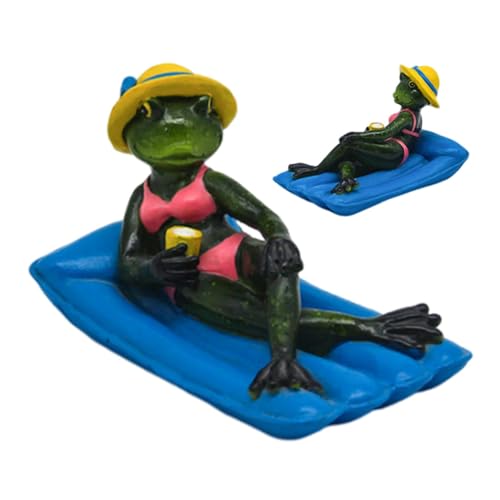 Statuette di animali da stagno, sculture di animali da giardino, scultura realistica in resina galleggiante, decorazione per balcone all'aperto, figure versatili per casa, giardino, stagno