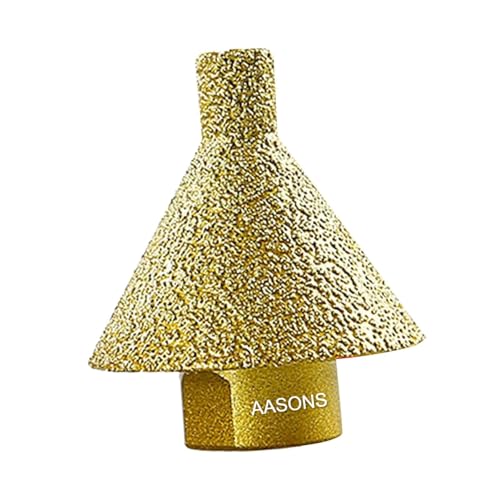 Image of AASONS Diamond Round Conical Bevelling Chamfer Bit Bevel Enlarge Hole Polishing Milling Countersink For 4 inch Angle Grinders M10 Thread Ceramic Marble Porcelain Masonry Grinding Work (38mm)