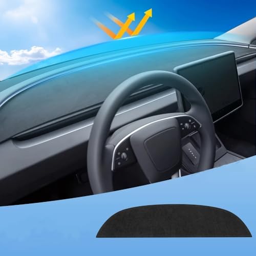Tapis de tableau de bord en daim pour Tesla Model 3 et Highland 2024 - 2