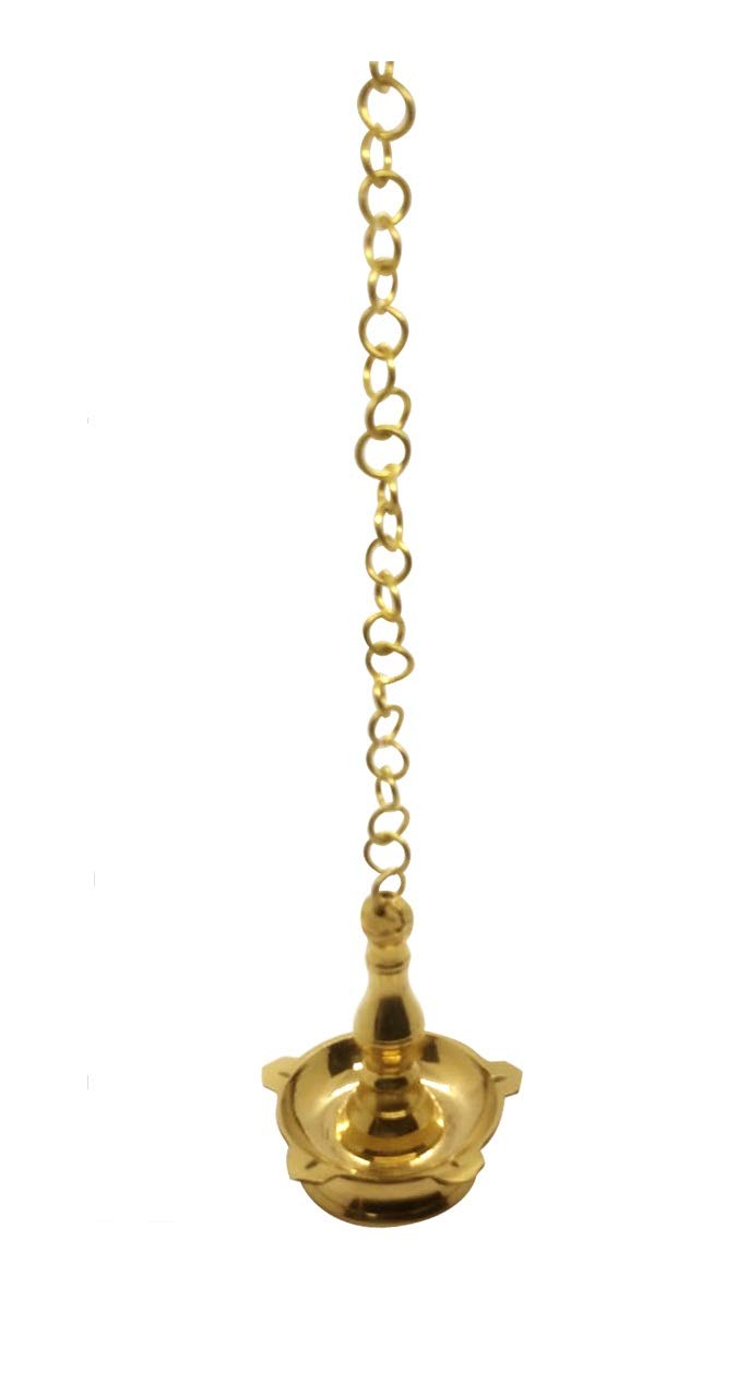 Brass Thooku Vilakky/Hanging Dia/Pital Pooja Deepak Puja Deepam Diwali Gift Lamp