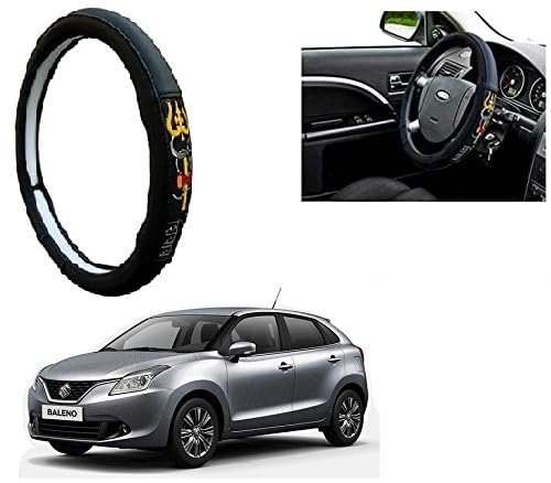 Image of Chromium Om Namah Shivay Car Steering Cover for Maruti New Baleno Pack of 1