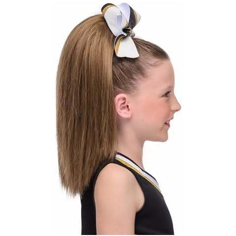 Girly Curls Straight Ponytail Cheerleader Hairpiece 14" (Cocoa) Cover