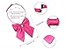 Allegra K Women's Pre-tied Bow Tie with Adjustable Neck Strap Cute Bowtie 2 Pcs One Size Black&Fuchsia