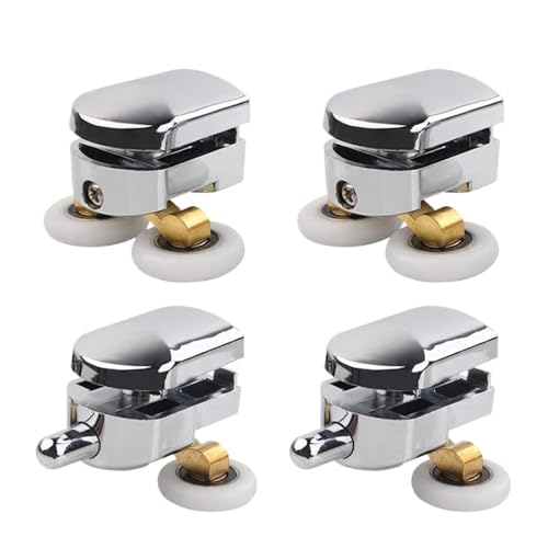 Rodillos para puerta de ducha, 4 piezas de 23mm para repuesto de puertas corredizas de vidrio de baño