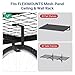 FLEXIMOUNTS 4 Pack Add On Storage Flat Hook Accessory for Garage Ceiling Rack and Wall Shelving, Max Weight Capacity up to 50lbs, Black