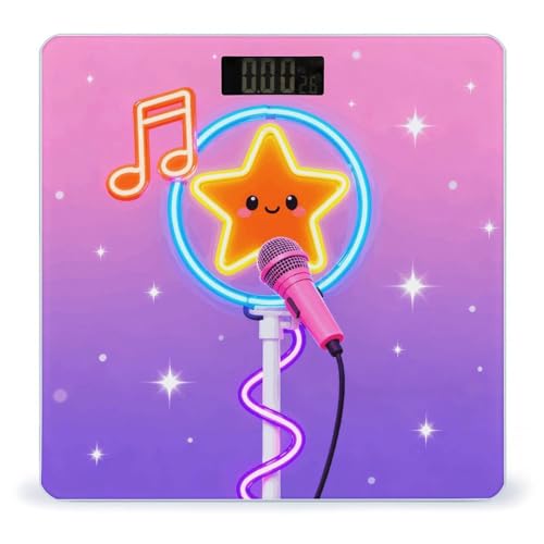 Báscula Digital de Baño con Pantalla LCD y Diseño Neon