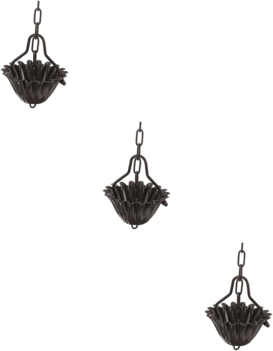 SUPVOX 3pcs Aluminum Alloy Rain Chain for Gutters Decorative Rain Chains Novelty Design Easy Installation Outdoor Decor