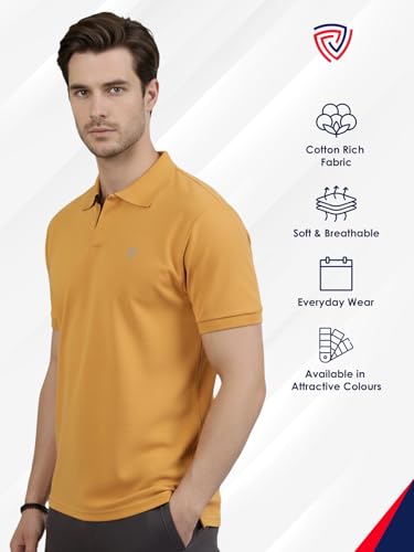 Image of Lux Cozi Men's Cotton Solid Polo Tshirt | Collar Tshirts | Half Sleeves | Stylish & Premium All Day Wear | Pack of 1