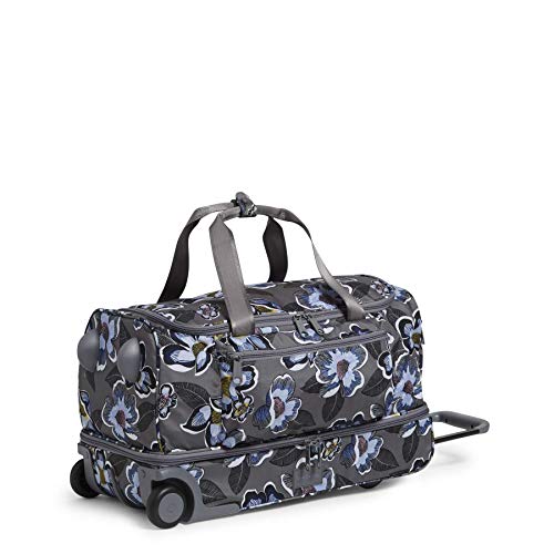 Vera Bradley Recycled Lighten Up Reactive Foldable Rolling Duffle Luggage, Blooms Shower