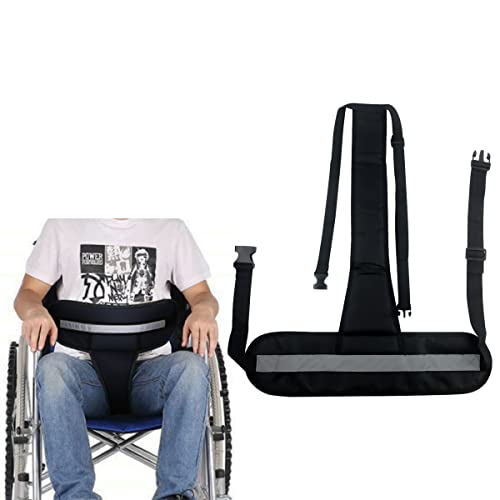 Lanito 車椅子シートベルト 車椅子用シートベルト T字型 安全ベルト 固定シートベルト 拘束具 転落防止ベルト通気性 調節可能 脱着簡単 高齢者介護用 (黒)
