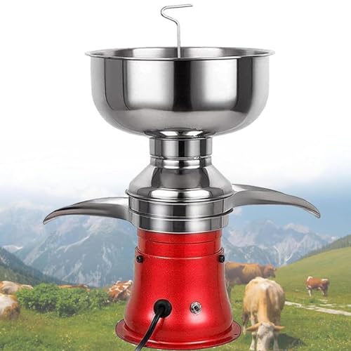 Milchzentrifuge elektrisch milchseparator Professioneller Sahnespender, Milch- und Sahne-Butter-Separator mit 8-Liter-Schüssel für Kuhmilch – Elektrischer Frischrahm-Separator 50 l/h für Lan