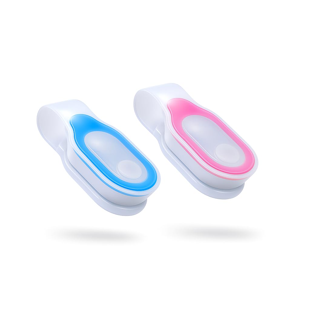 Natuvee Nurse Light Clip On for Night Shift, 2 Pack Rechargeable Magnetic Nursing Night Light, Nurse Essentials, Hospital Nurse Scrub Lights, Blue & Pink