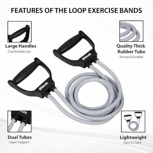 Image of SUREFIT Double Spring Tummy Trimmer with Resistance Tube - Heavy Duty Full Body Workout Abdominal Exerciser-Standard Size (Maroon)